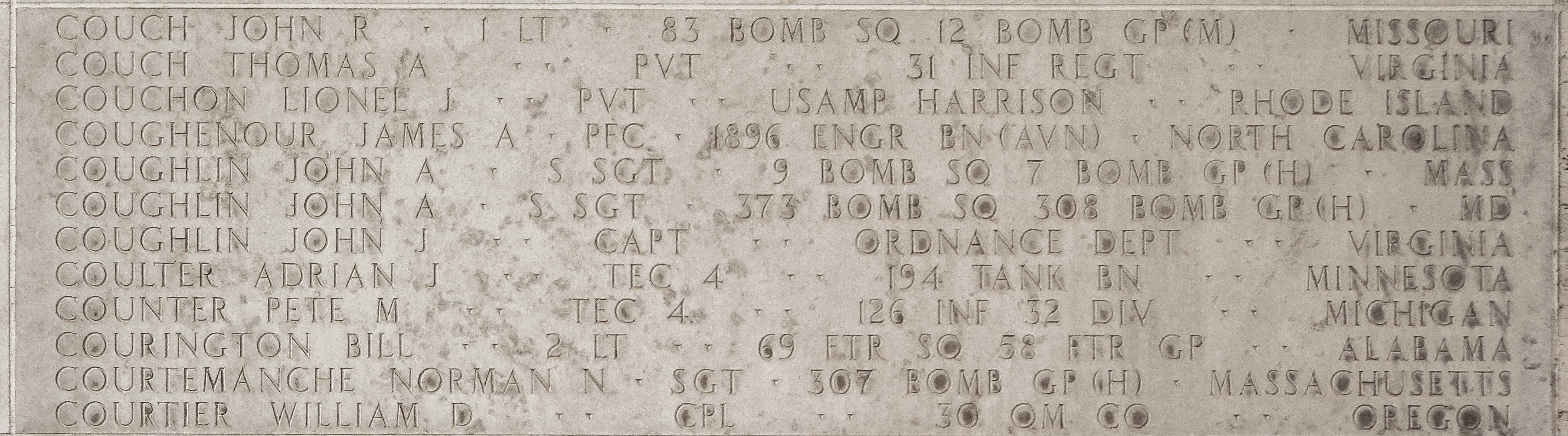 James A. Coughenour, Private First Class